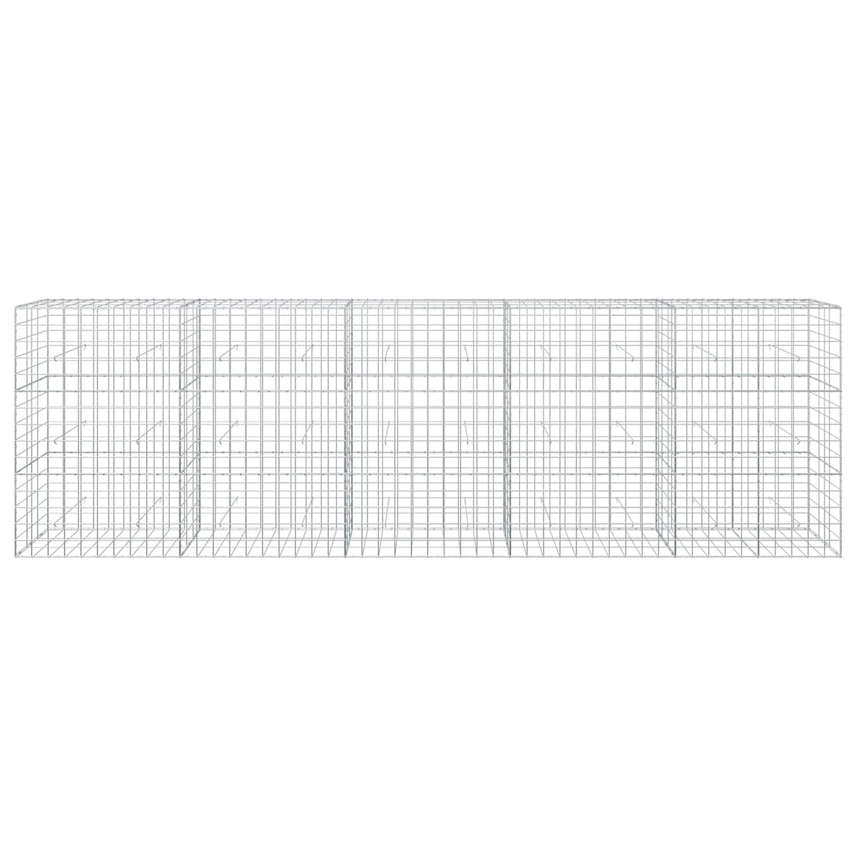 vidaXL Gabion z drutem 5 mm i siatką 10x10 cm 500x30x150 cm