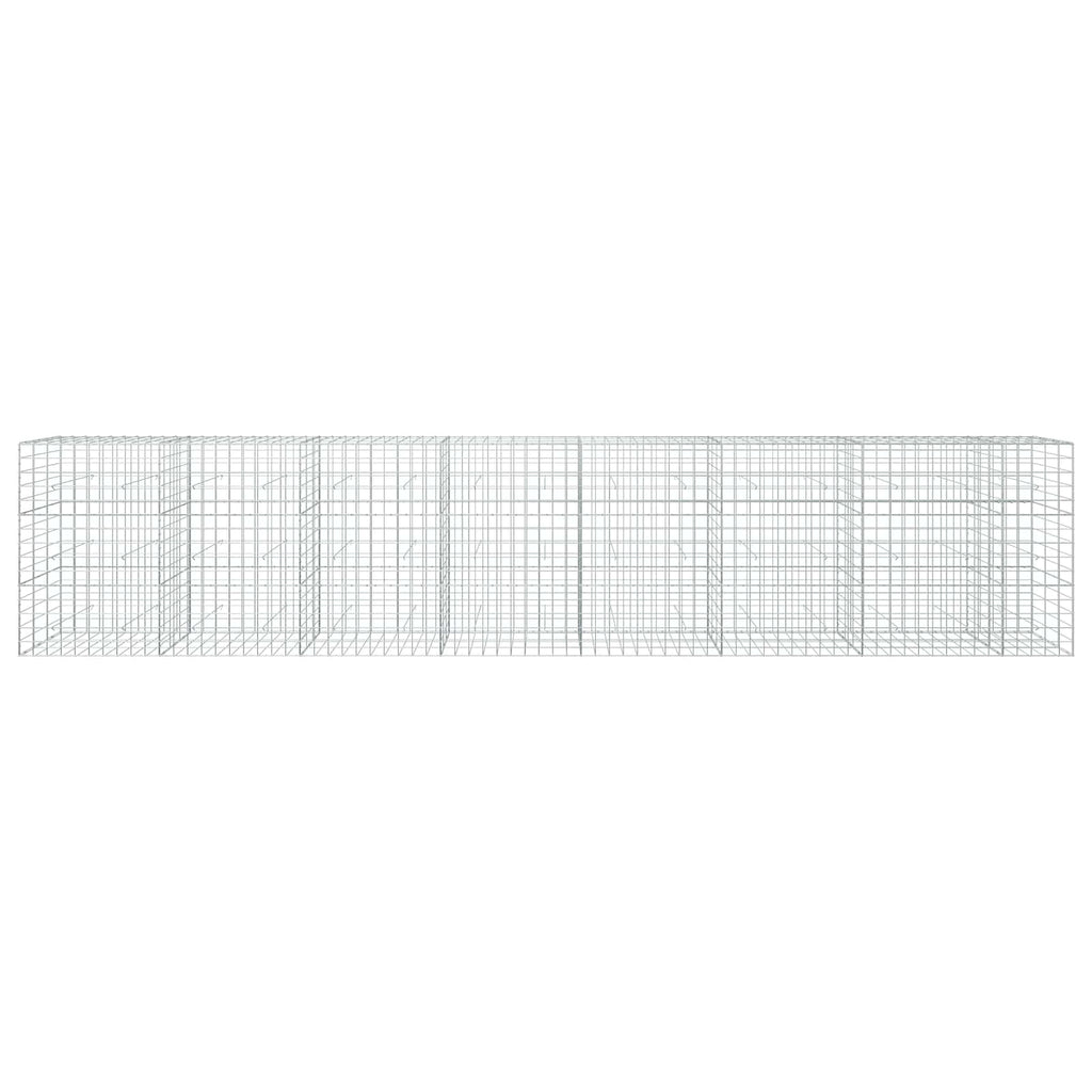 vidaXL Gabion z drutem 5 mm i siatką 10x10 cm 750x30x150 cm