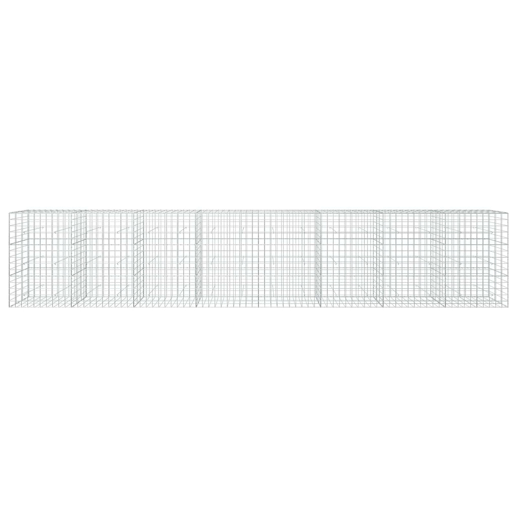 vidaXL Gabion z drutem 5 mm i siatką 10x10 cm 800x30x150 cm