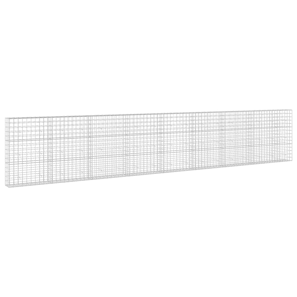 vidaXL Gabion z drutem 5 mm i siatką 10x10 cm 850x30x150 cm