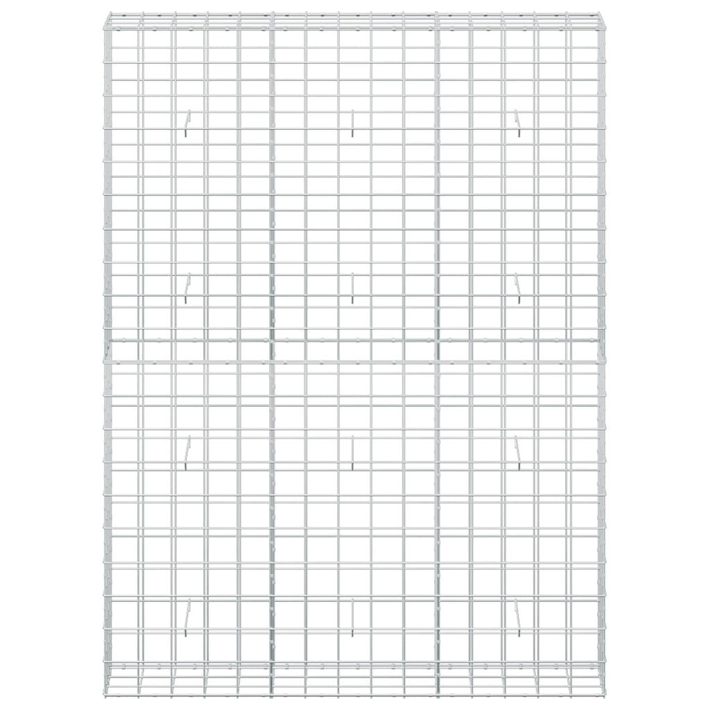 vidaXL Gabion z drutem 5 mm i siatką 10x10 cm 150x30x200 cm