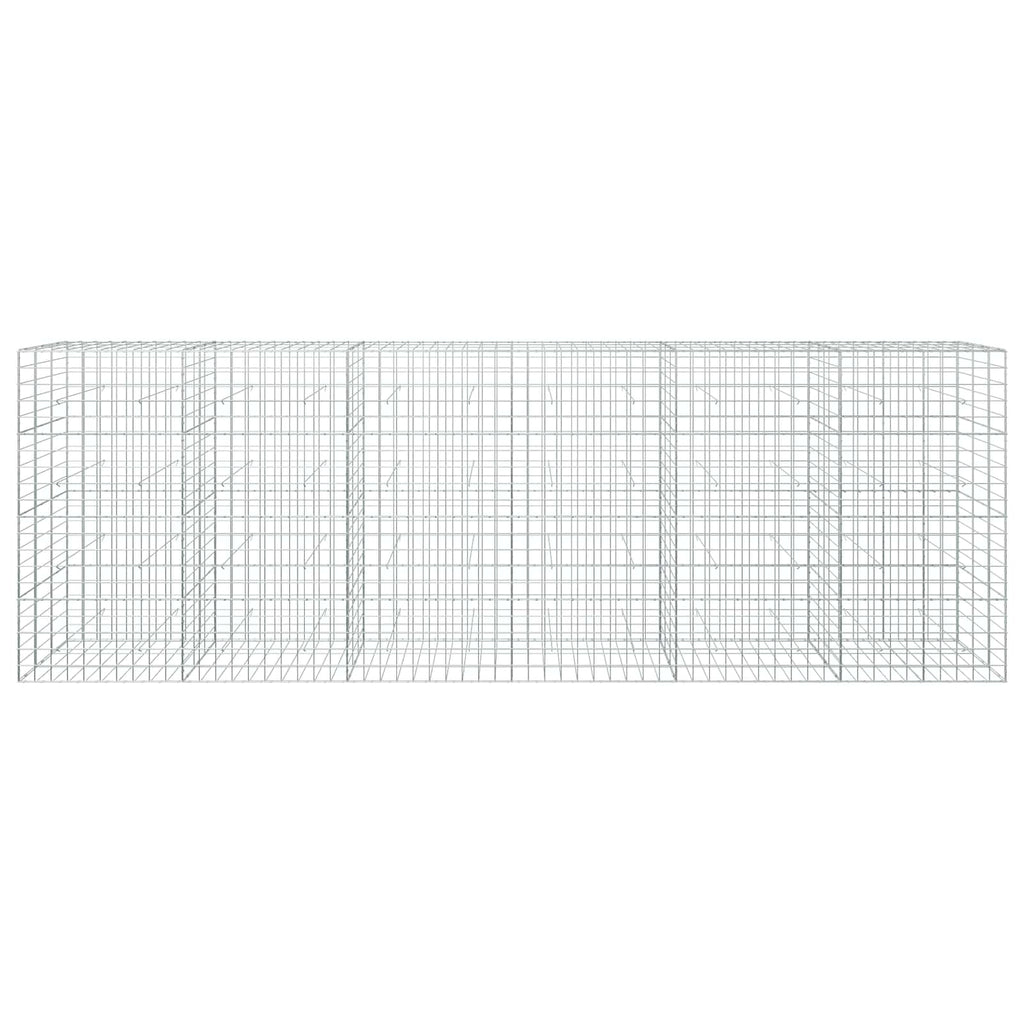 vidaXL Gabion z drutem 5 mm i siatką 10x10 cm 600x30x200 cm