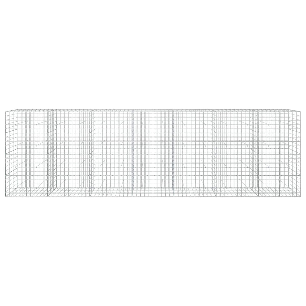 vidaXL Gabion z drutem 5 mm i siatką 10x10 cm 700x30x200 cm