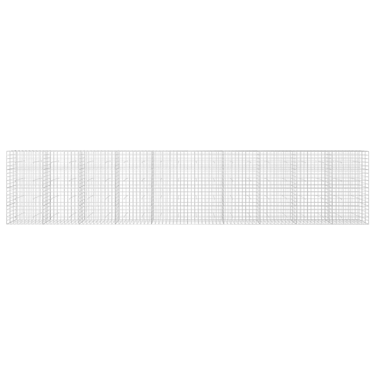 vidaXL Gabion z drutem 5 mm i siatką 10x10 cm 1000x30x200 cm