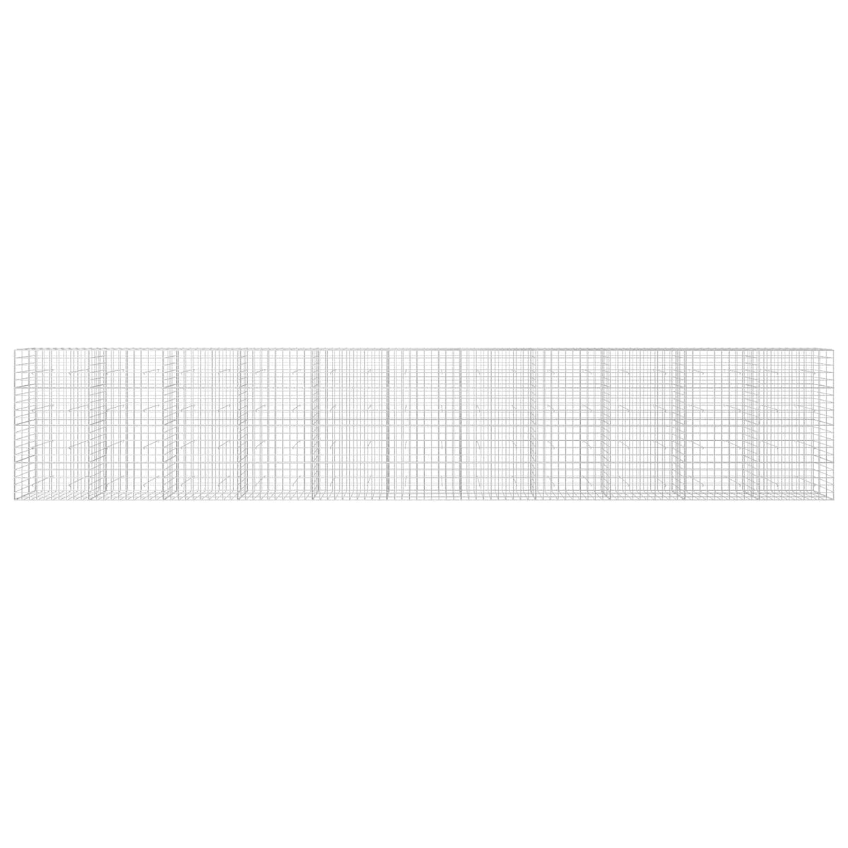 vidaXL Gabion z drutem 5 mm i siatką 10x10 cm 1100x30x200 cm
