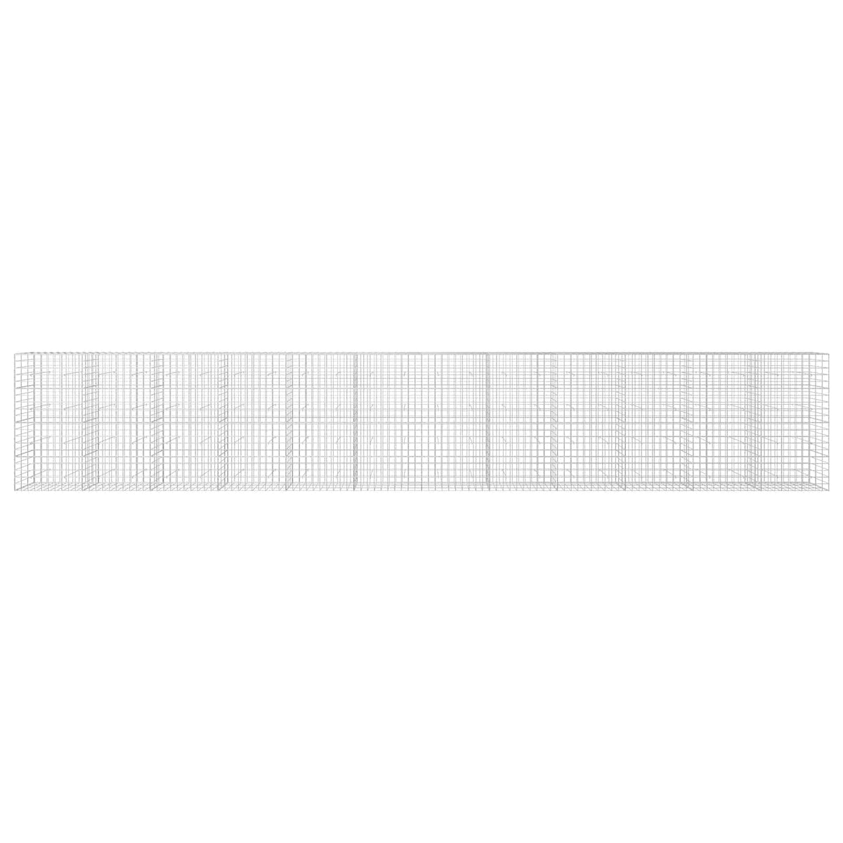 vidaXL Gabion z drutem 5 mm i siatką 10x10 cm 1200x30x200 cm