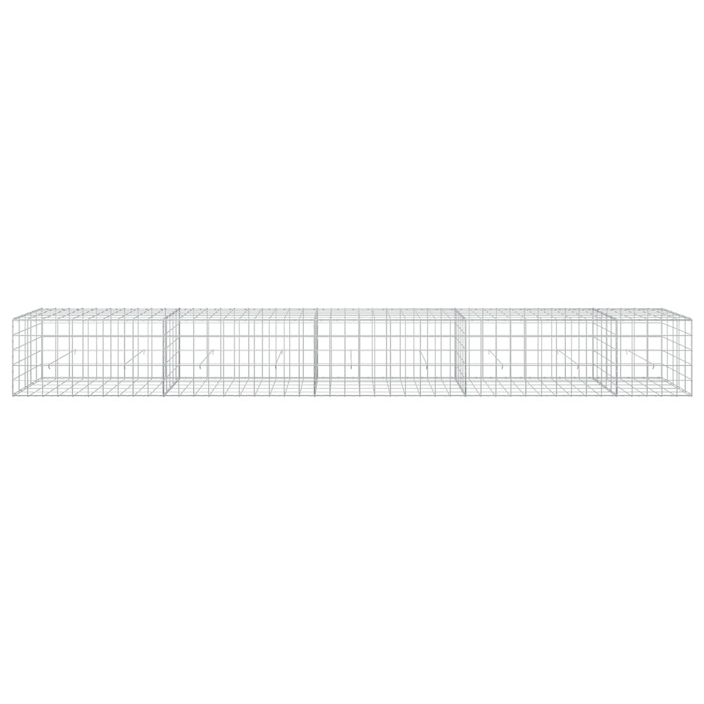 vidaXL Gabion z drutem 5 mm i siatką 10x10 cm 450x50x50 cm