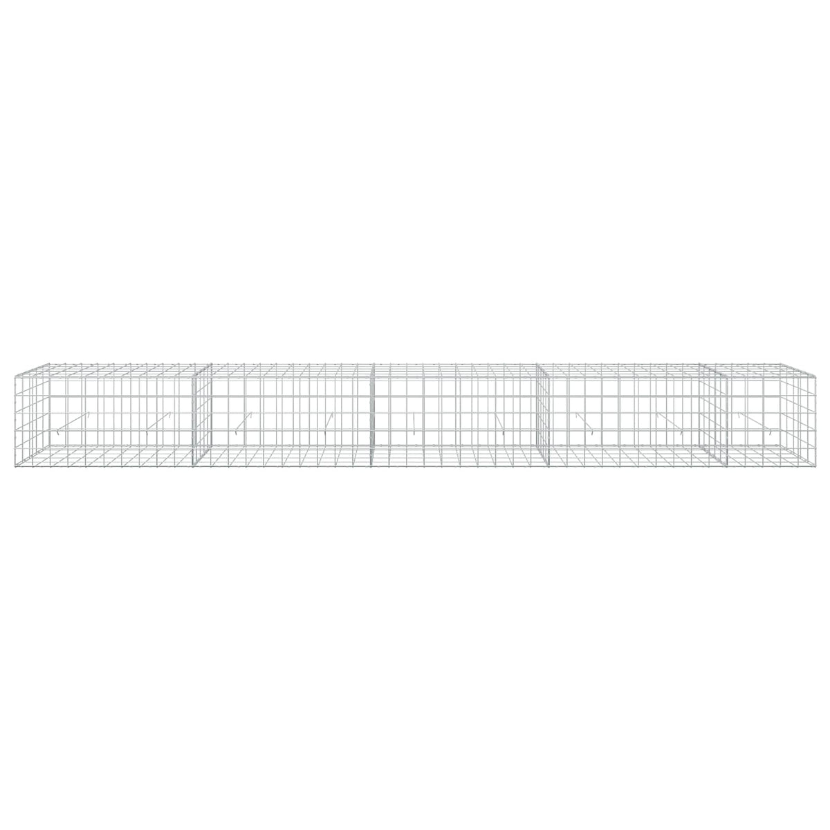 vidaXL Gabion z drutem 5 mm i siatką 10x10 cm 450x50x50 cm