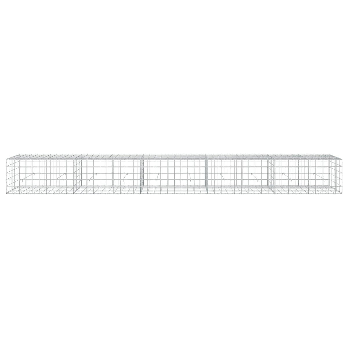 vidaXL Gabion z drutu 5 mm i siatką 10x10 cm 500x50x50 cm