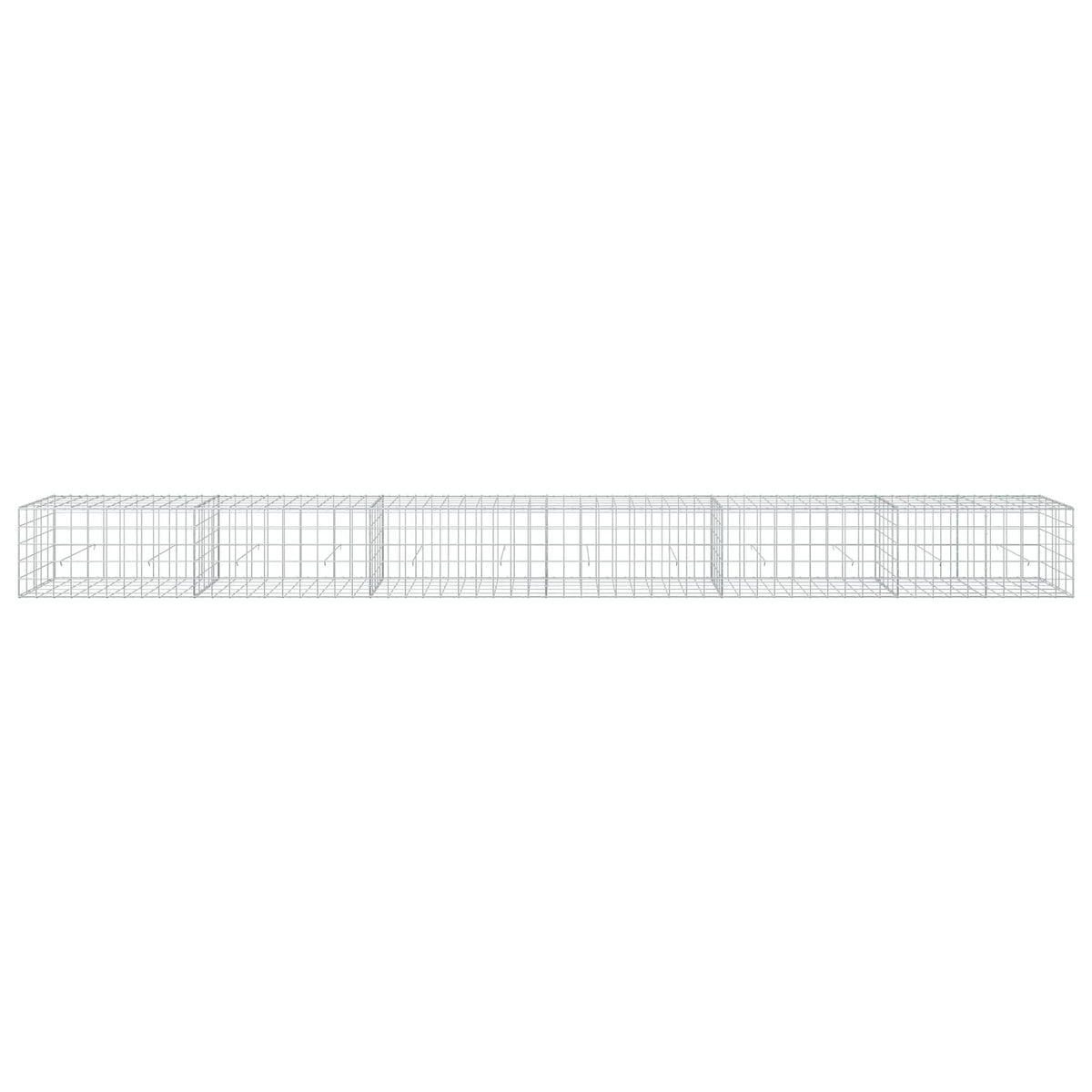 vidaXL Gabion z drutem 5 mm i siatką 10x10 cm 600x50x50 cm
