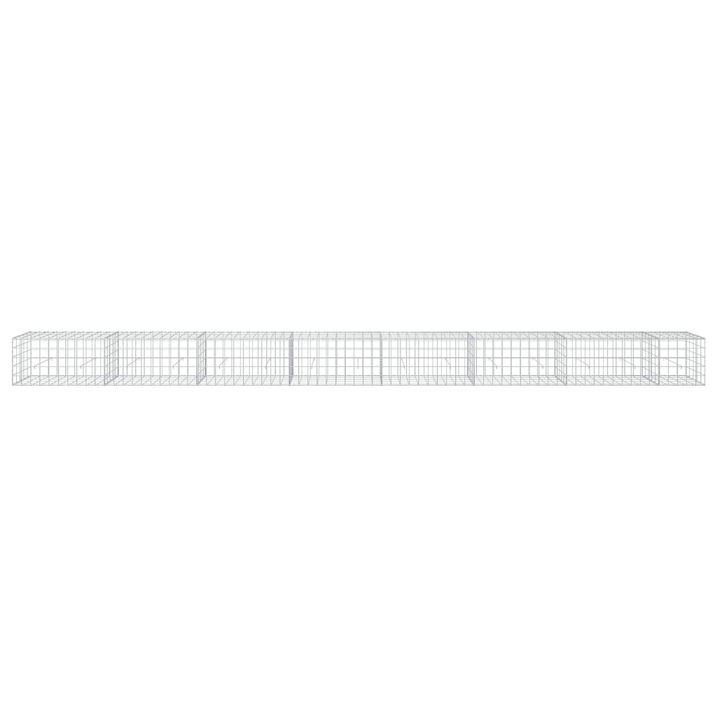 vidaXL Gabion z drutem 5 mm i siatką 10x10 cm 750x50x50 cm
