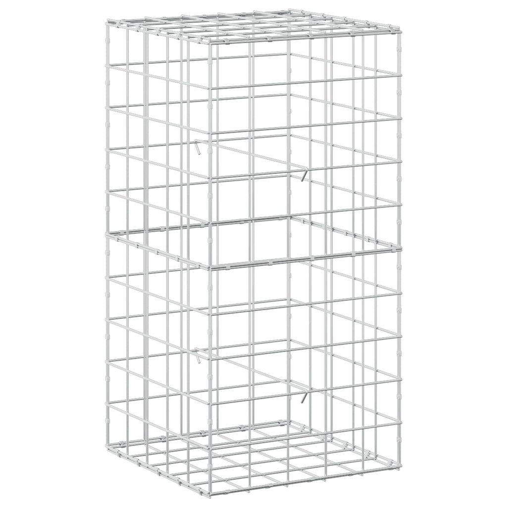 vidaXL Gabion z drutem 5 mm i siatką 10x10 cm 50x50x100 cm
