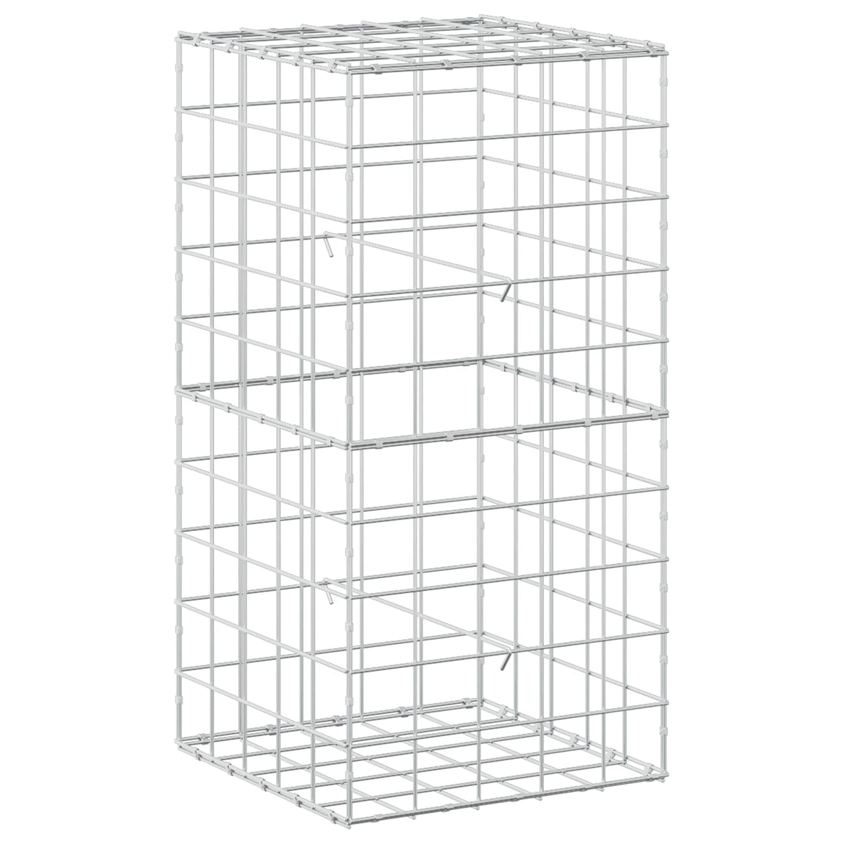 vidaXL Gabion z drutem 5 mm i siatką 10x10 cm 50x50x100 cm