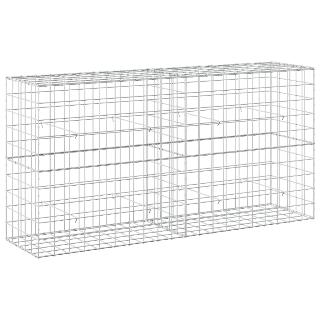 vidaXL Gabion z drutu 5 mm i siatką 10x10 cm 200x50x100 cm