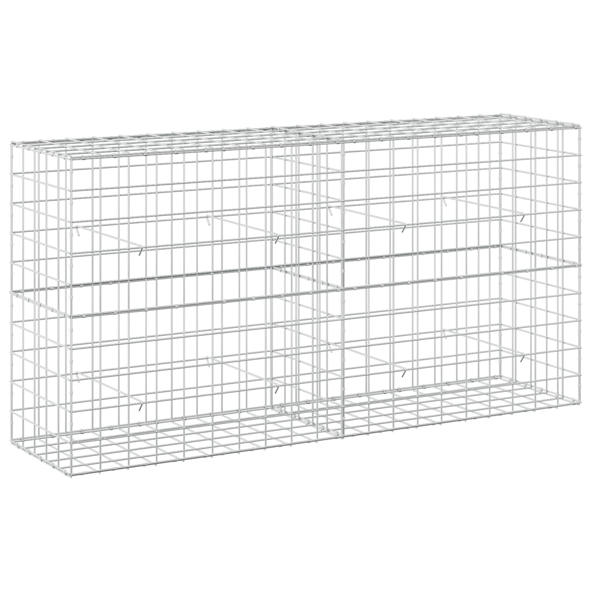vidaXL Gabion z drutu 5 mm i siatką 10x10 cm 200x50x100 cm