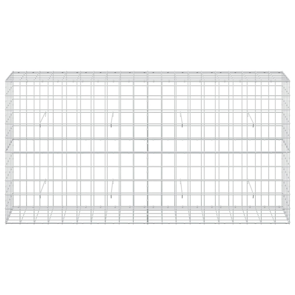 vidaXL Gabion z drutu 5 mm i siatką 10x10 cm 200x50x100 cm