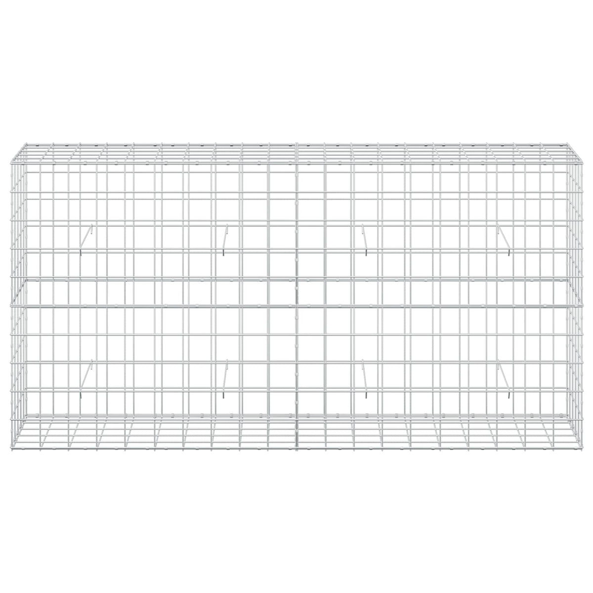 vidaXL Gabion z drutu 5 mm i siatką 10x10 cm 200x50x100 cm