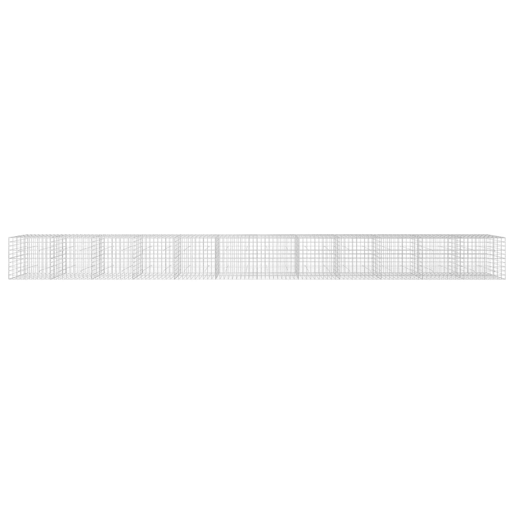 vidaXL Gabion z drutu 5 mm i siatką 10x10 cm 1200x50x100 cm