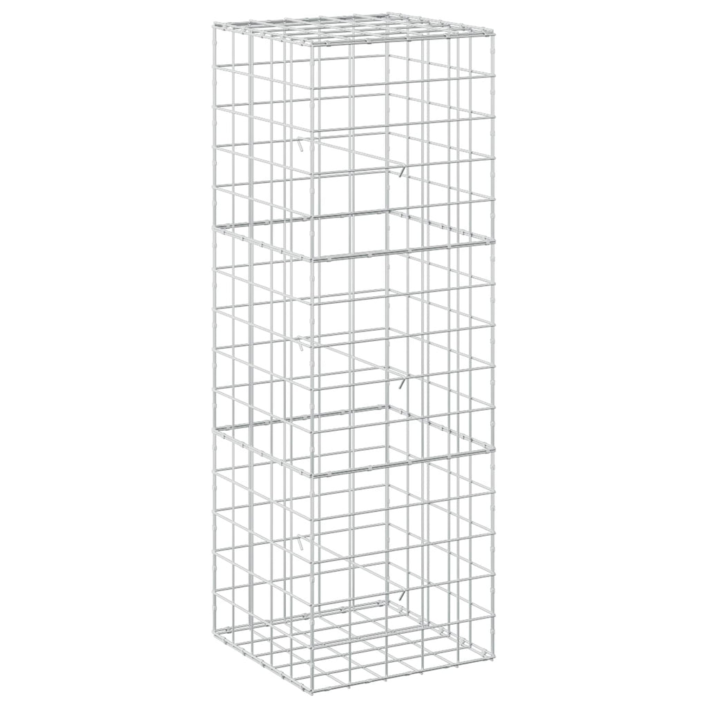 vidaXL Gabion z drutem 5 mm i siatką 10x10 cm 50x50x150 cm