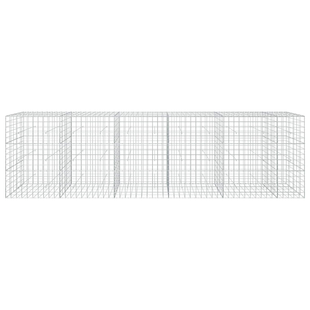 vidaXL Gabion z drutem 5 mm i siatką 10x10 cm 550x50x150 cm