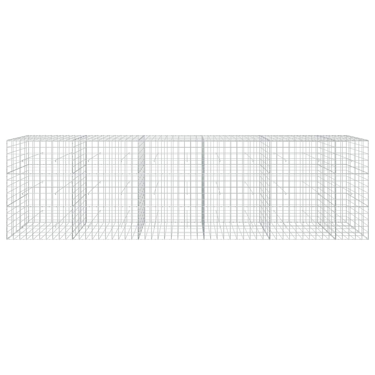 vidaXL Gabion z drutem 5 mm i siatką 10x10 cm 550x50x150 cm