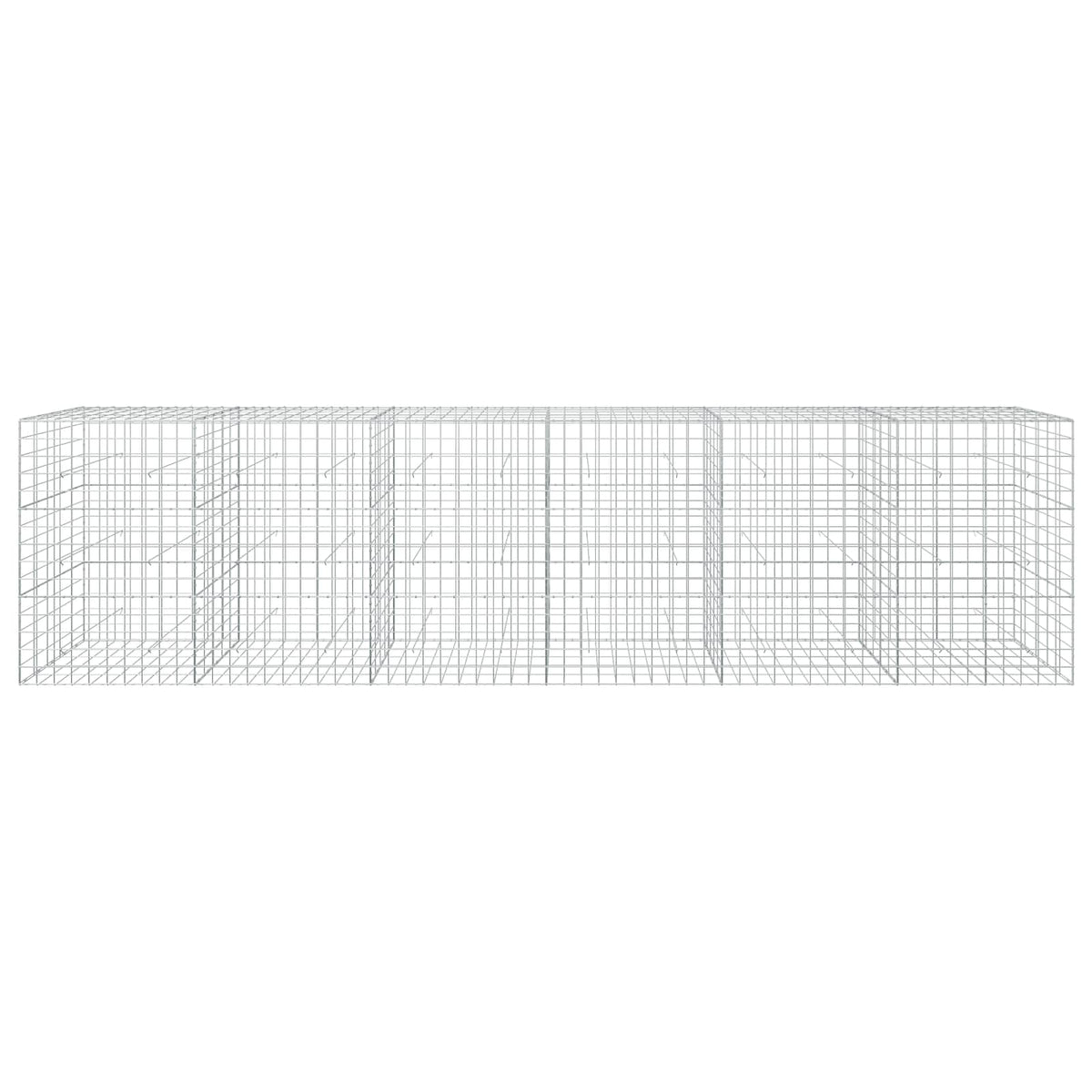 vidaXL Gabion z drutem 5 mm i siatką 10x10 cm 600x50x150 cm