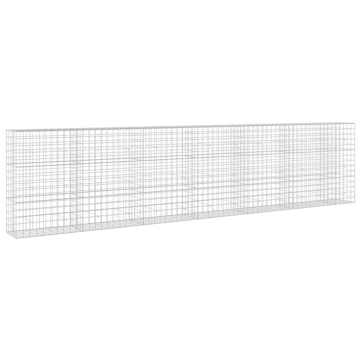 vidaXL Gabion z drutem 5 mm i siatką 10x10 cm 650x50x150 cm