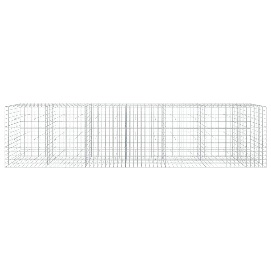 vidaXL Gabion z drutem 5 mm i siatką 10x10 cm 650x50x150 cm