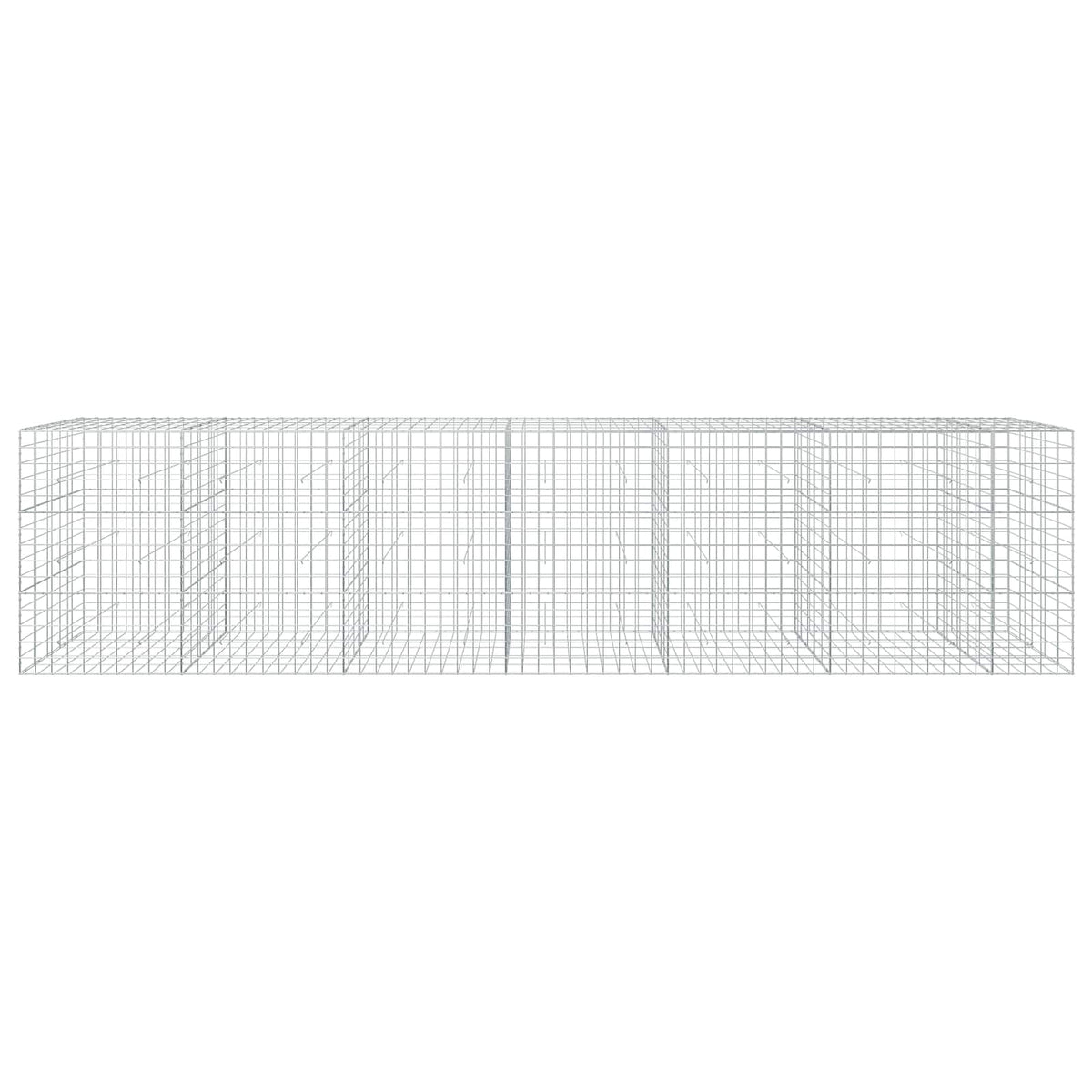 vidaXL Gabion z drutem 5 mm i siatką 10x10 cm 650x50x150 cm