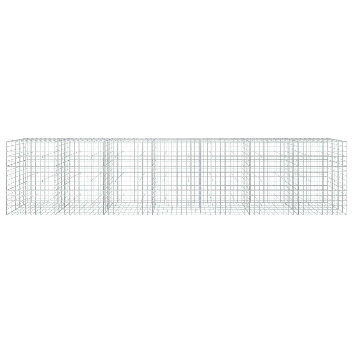 vidaXL Gabion z drutem 5 mm i siatką 10x10 cm 700x50x150 cm