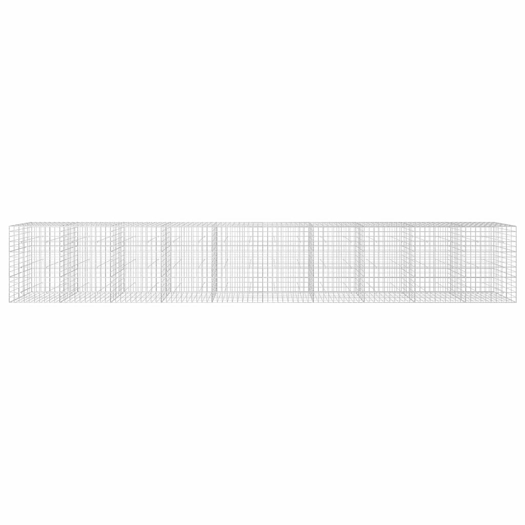 vidaXL Gabion z drutem 5 mm i siatką 10x10 cm 1000x50x150 cm