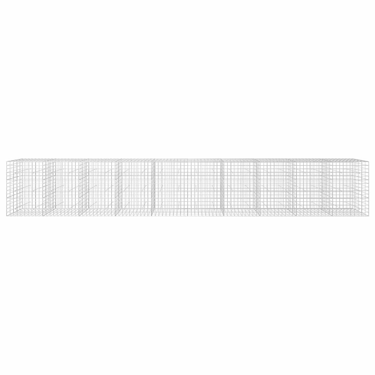 vidaXL Gabion z drutem 5 mm i siatką 10x10 cm 1000x50x150 cm