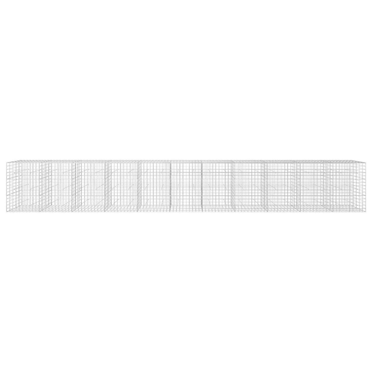 vidaXL Gabion z drutem 5 mm i siatką 10x10 cm 1100x50x150 cm