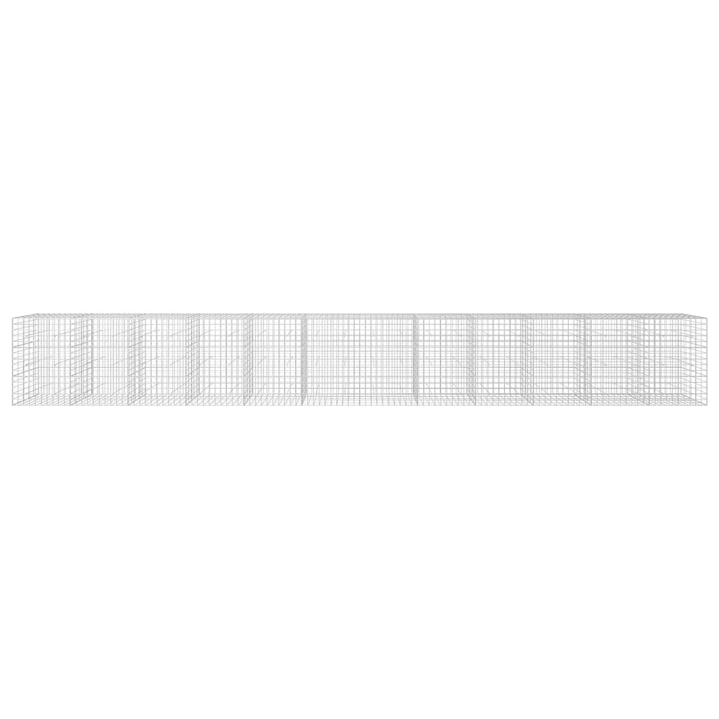 vidaXL Gabion z drutem 5 mm i siatką 10x10 cm 1200x50x150 cm