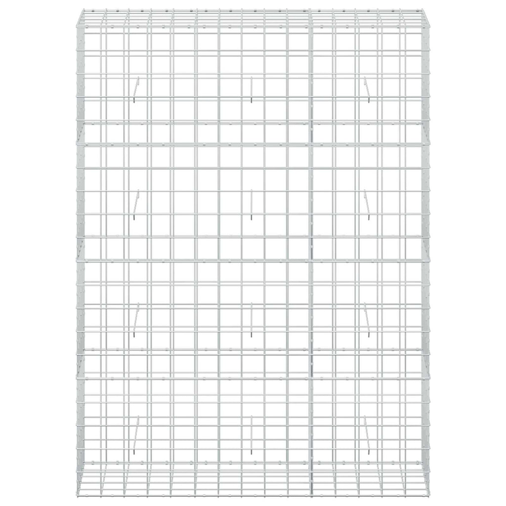 vidaXL Gabion z drutem 5 mm i siatką 10x10 cm 150x50x200 cm