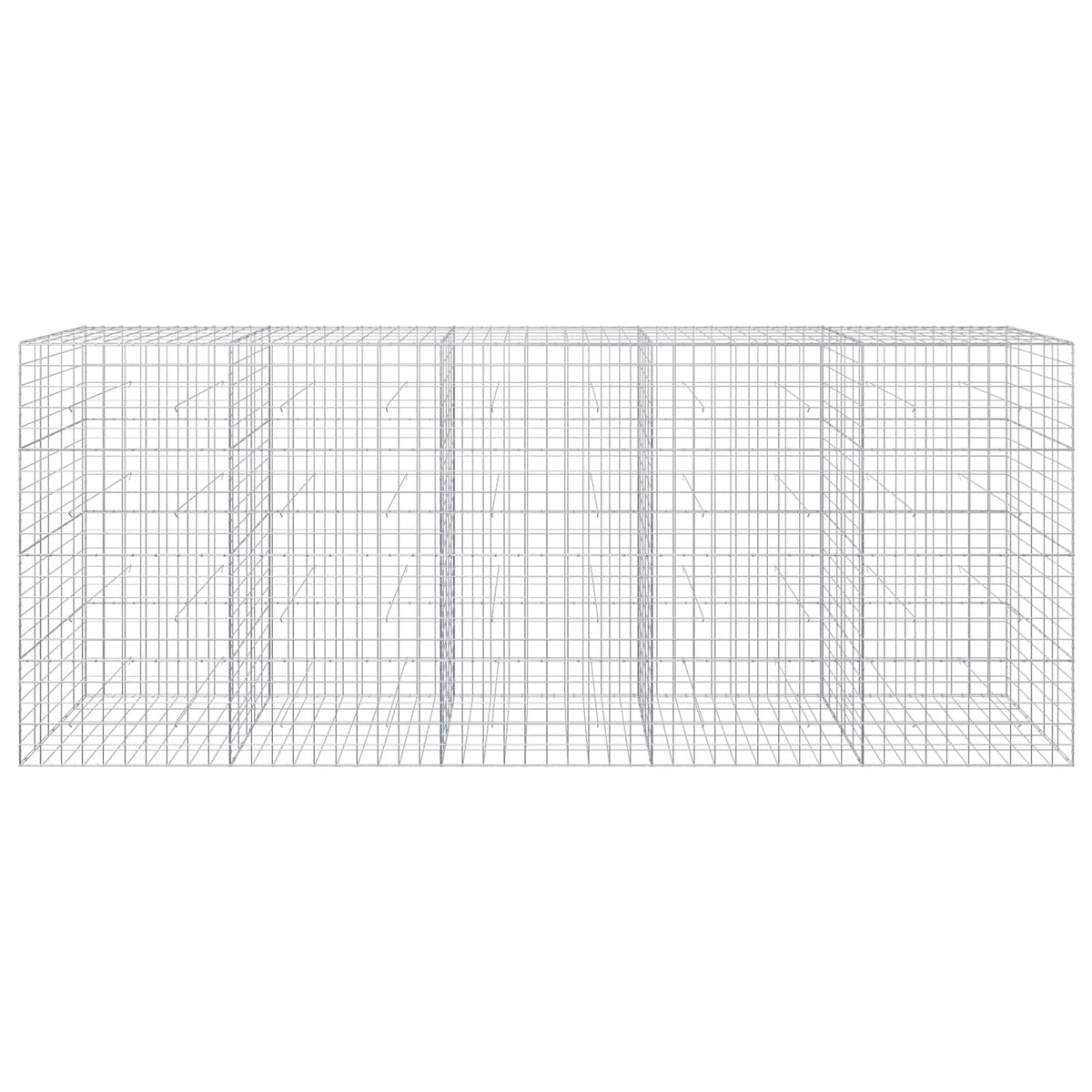 vidaXL Gabion z drutu 5 mm i siatką 10x10 cm 500x50x200 cm