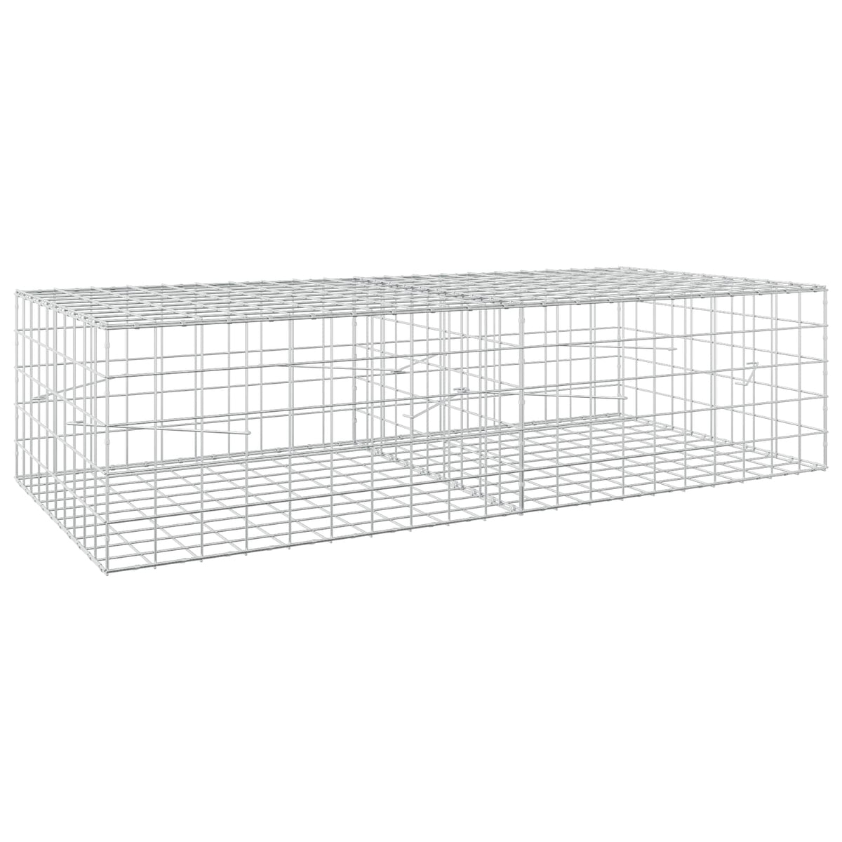 vidaXL Gabion z drutu 5 mm i siatką 10x10 cm 200x100x50 cm