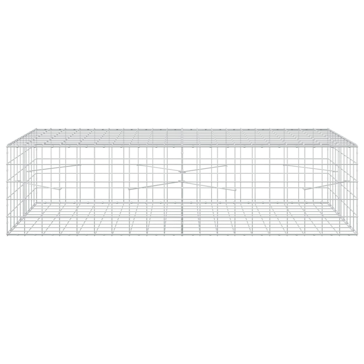 vidaXL Gabion z drutu 5 mm i siatką 10x10 cm 200x100x50 cm