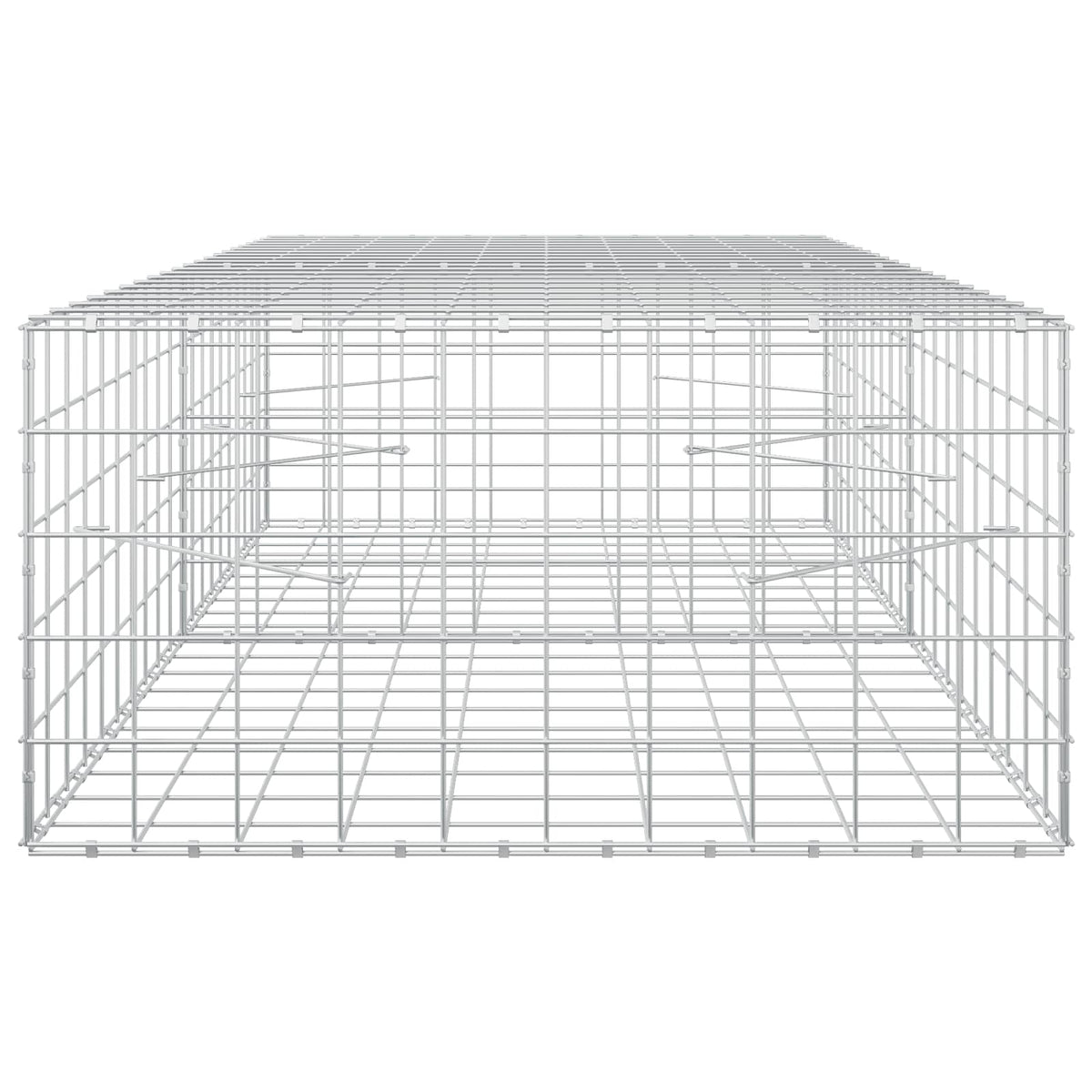 vidaXL Gabion z drutu 5 mm i siatką 10x10 cm 200x100x50 cm