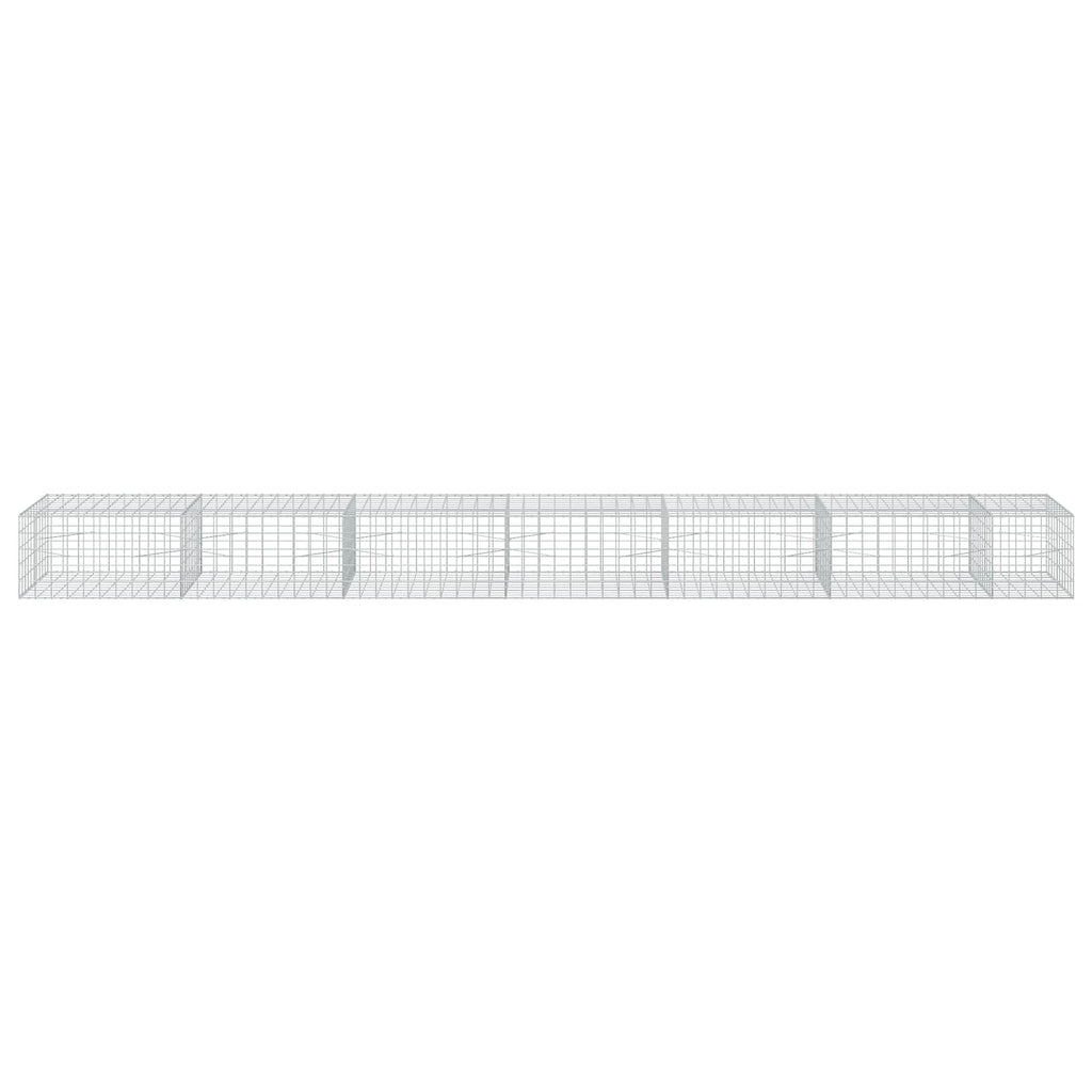 vidaXL Gabion z drutem 5 mm i siatką 10x10 cm 650x100x50 cm