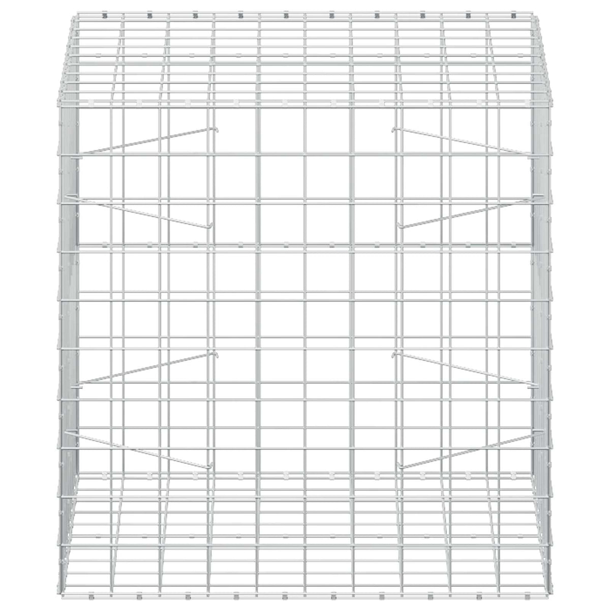 vidaXL Gabion z drutem 5 mm i siatką 10x10 cm 100x100x100 cm