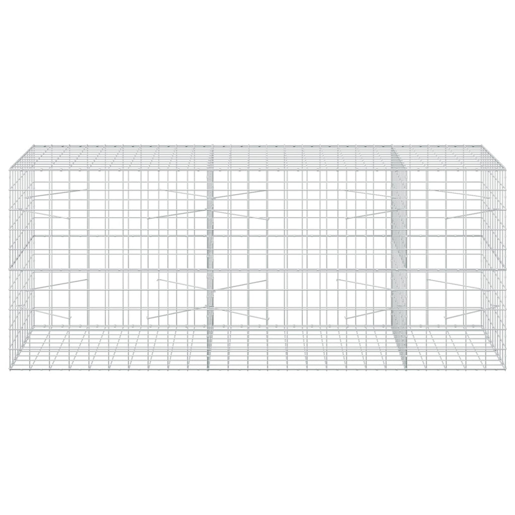 vidaXL Gabion z drutem 5 mm i siatką 10x10 cm 250x100x100 cm