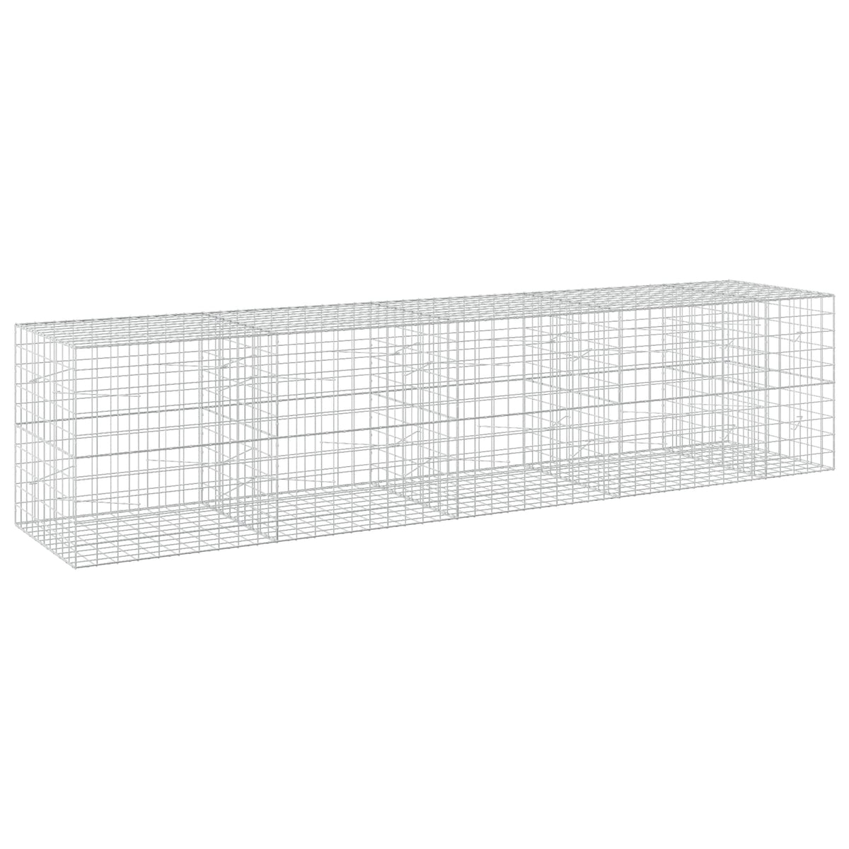 vidaXL Gabion z drutem 5 mm i siatką 10x10 cm 450x100x100 cm