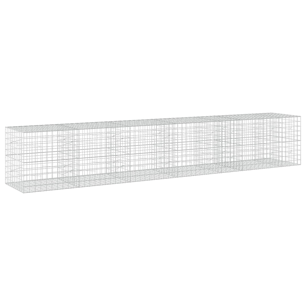 vidaXL Gabion z drutem 5 mm i siatką 10x10 cm 550x100x100 cm