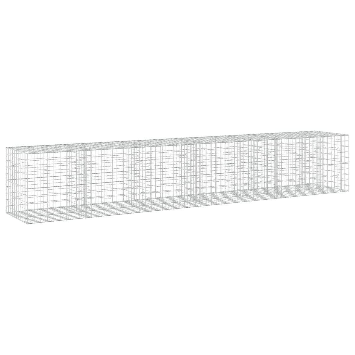 vidaXL Gabion z drutem 5 mm i siatką 10x10 cm 550x100x100 cm