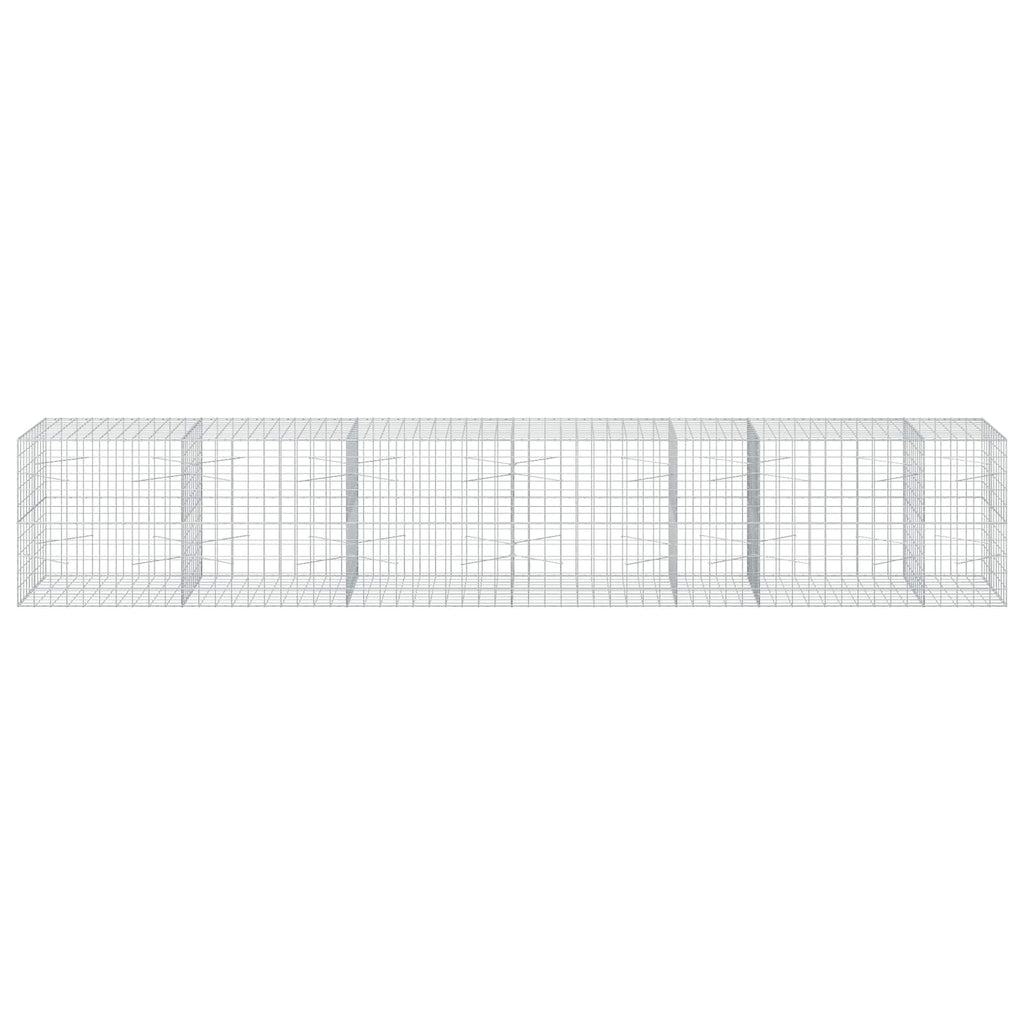 vidaXL Gabion z drutem 5 mm i siatką 10x10 cm 550x100x100 cm