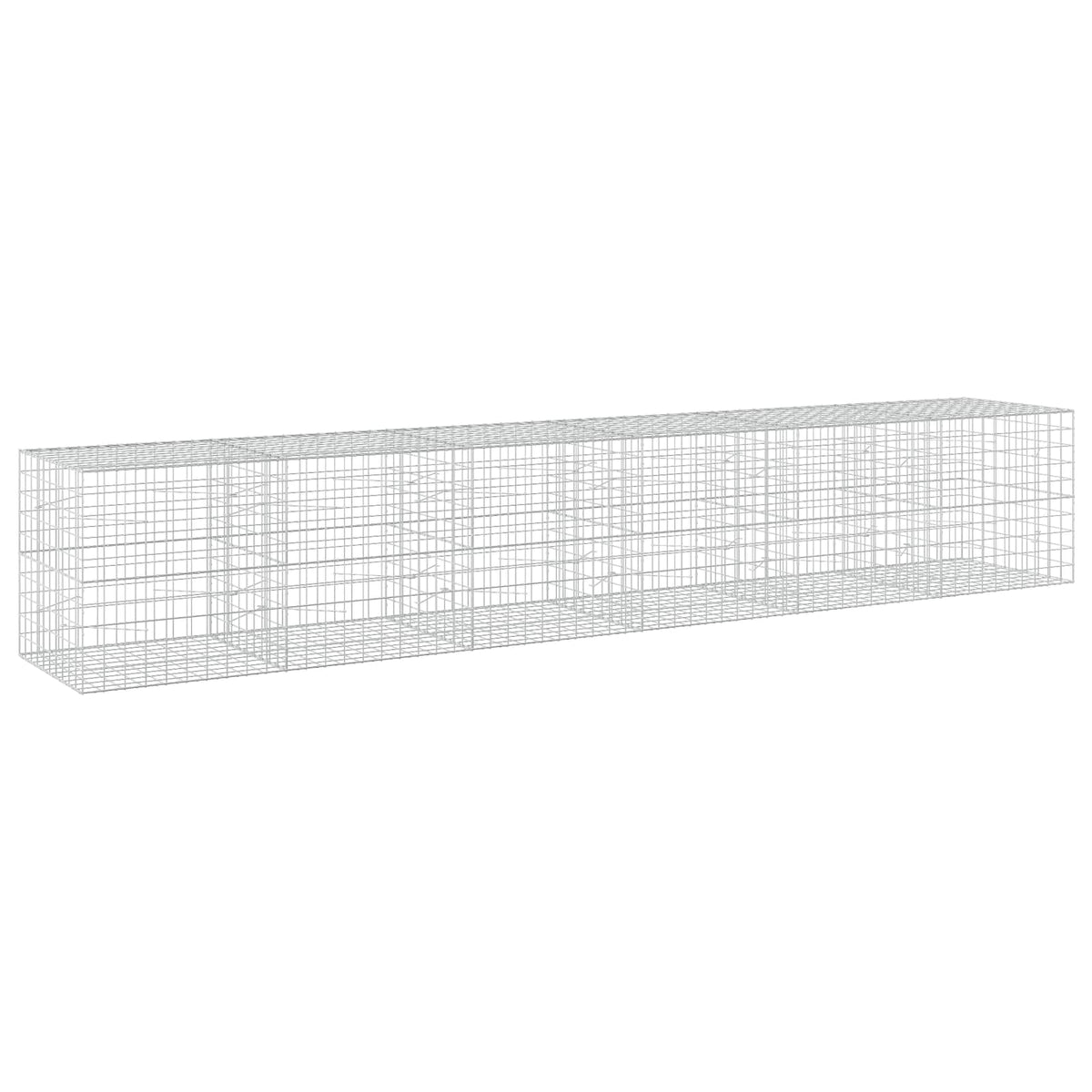 vidaXL Gabion z drutu 5 mm i siatką 10x10 cm 600x100x100 cm