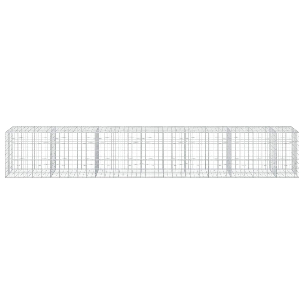 vidaXL Gabion z drutem 5 mm i siatką 10x10 cm 650x100x100 cm