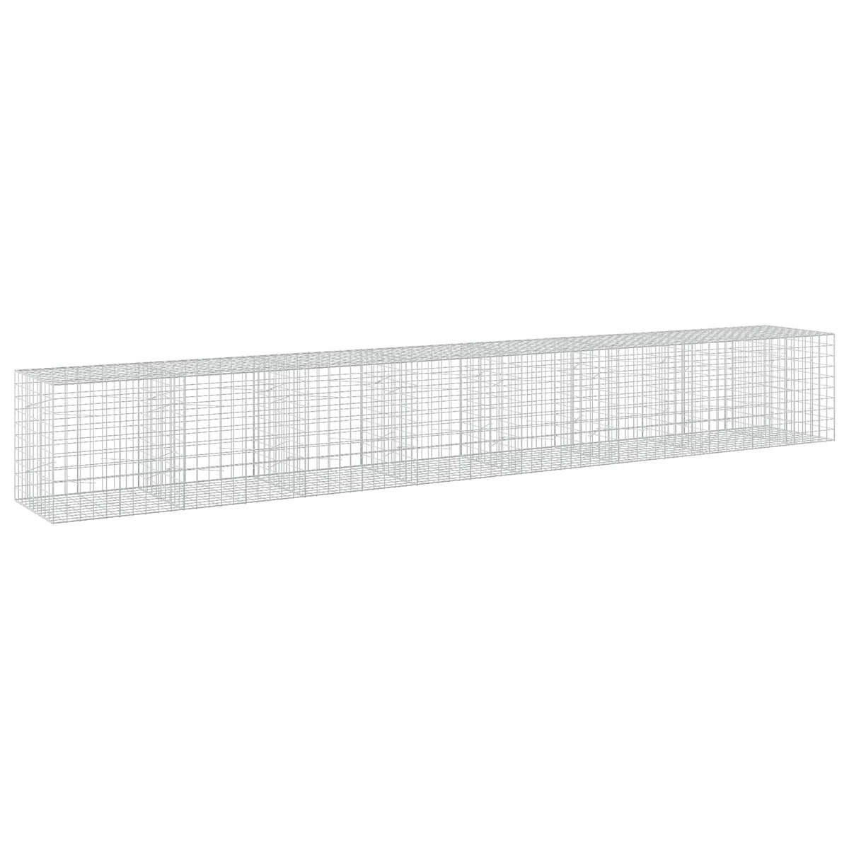 vidaXL Gabion z drutem 5 mm i siatką 10x10 cm 750x100x100 cm