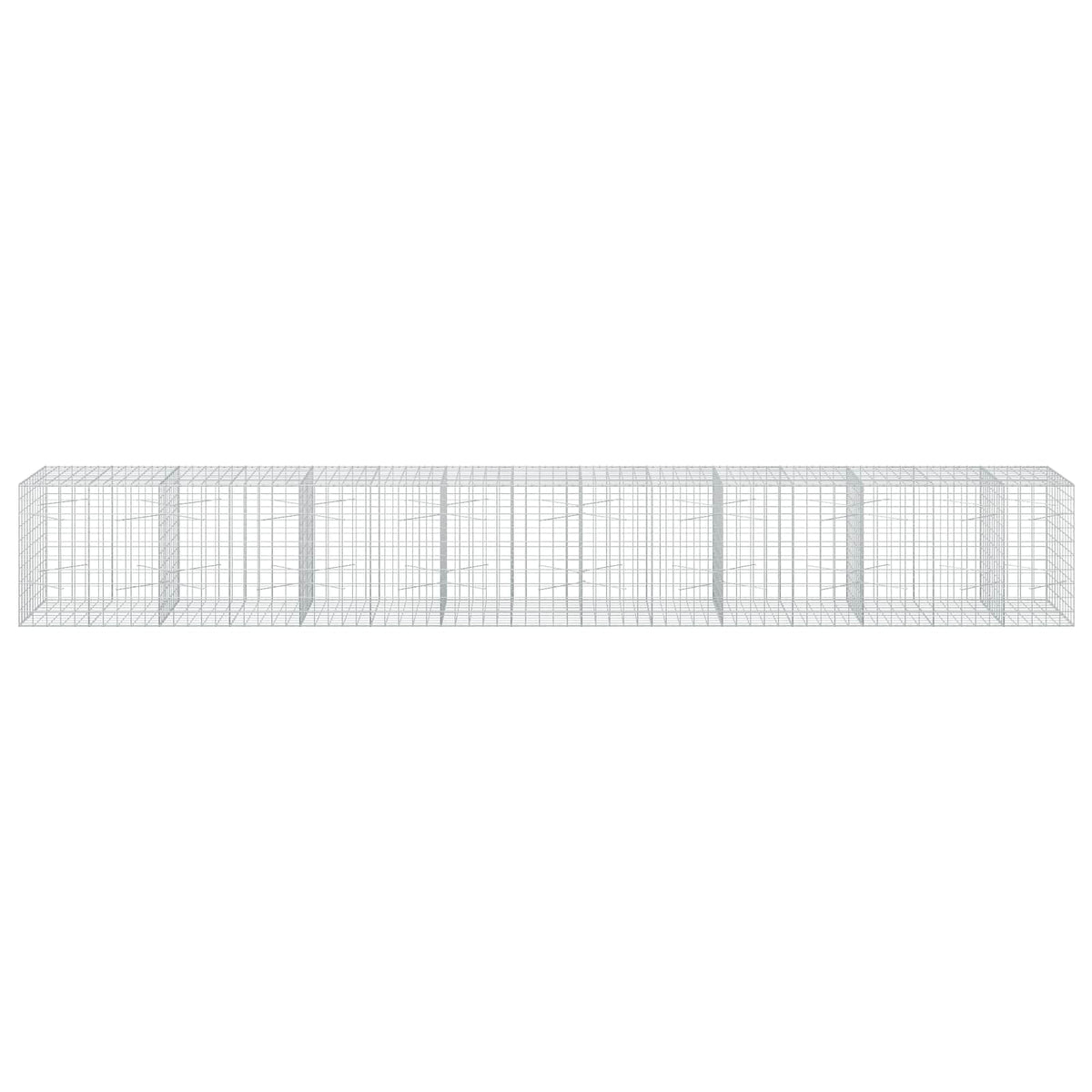 vidaXL Gabion z drutem 5 mm i siatką 10x10 cm 750x100x100 cm